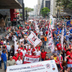 Metalúrgicos de Jundiaí participam de ato na Paulista pelo fim da escala 6×1